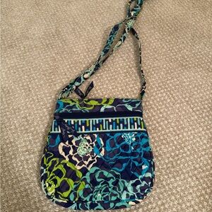 Vera Bradley Blue and Green Quilted Crossbody Bag